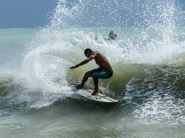 Person doing dynamic movements outdoors